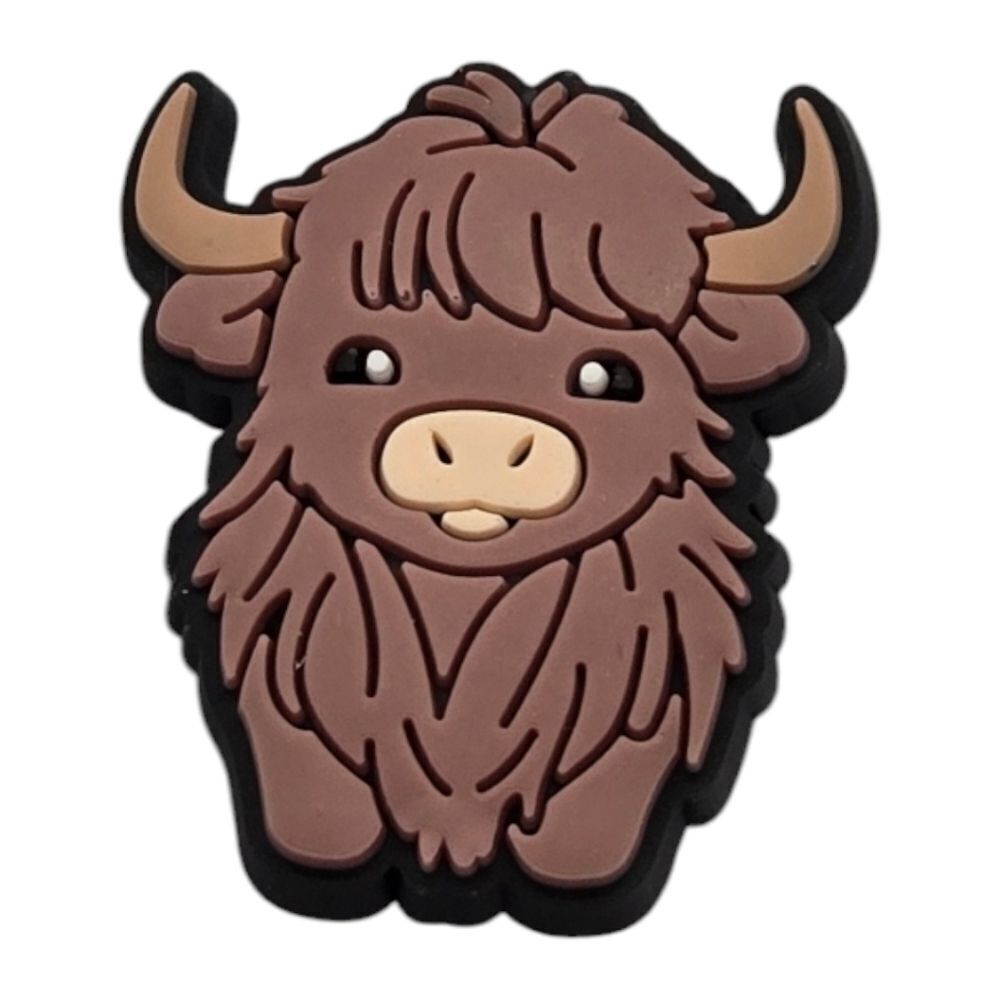 6/$20 Highland Cow 🌟 Croc Charms Rubber Shoe Jewelry Scottish Coos Cattle Cute